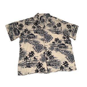 Bishop St. Hawaiian Shirt Mens 3XL Rayon Made in Hawaii